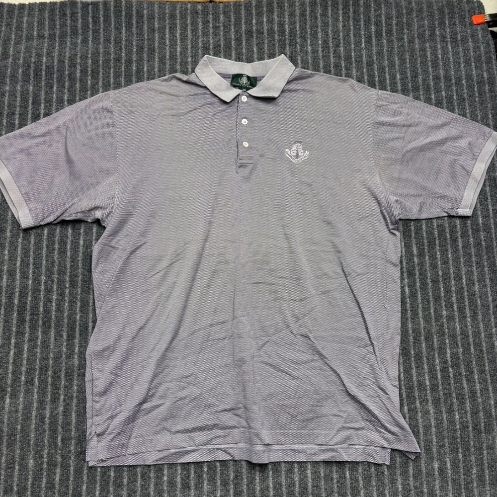 Carnoustie Marbas Mens Polo Shirt XXL Purple Mercerized Cotton Italy Golf Top